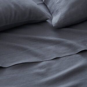 Garnet Hill 44356 Charcoal Twin Flat Sheet